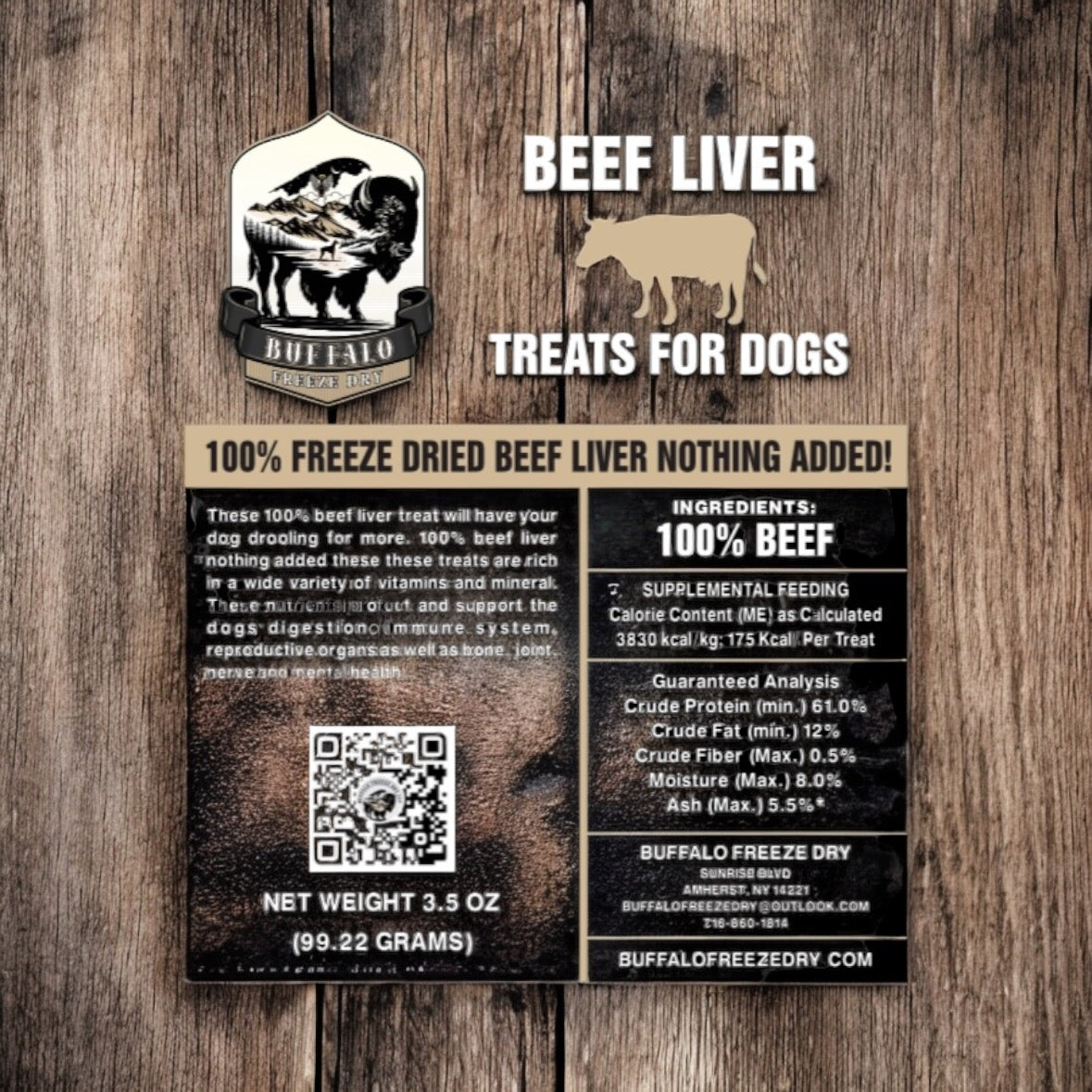 3.5oz, Beef Liver Treats