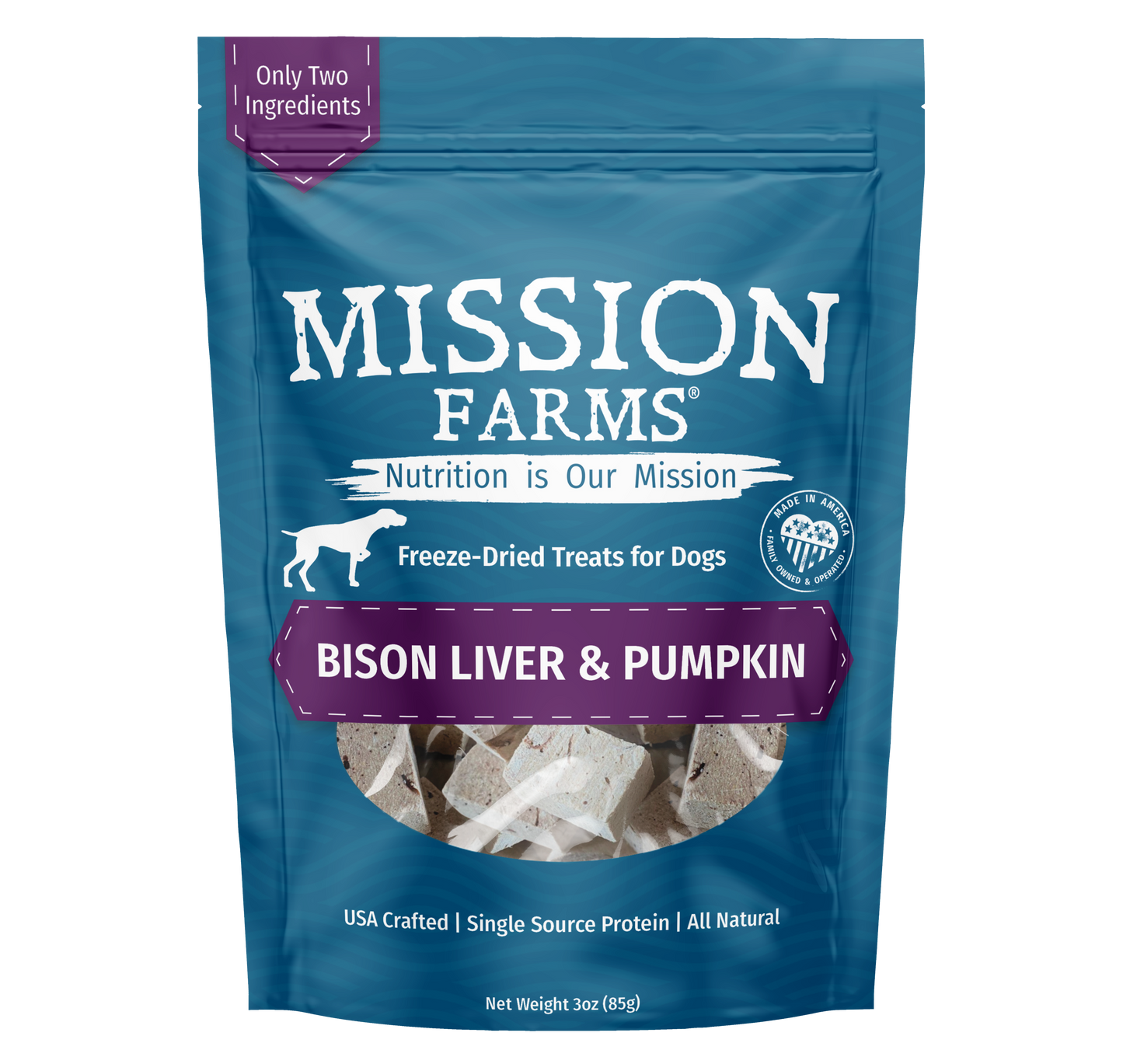 Bison Liver & Pumpkin Treats- 3oz