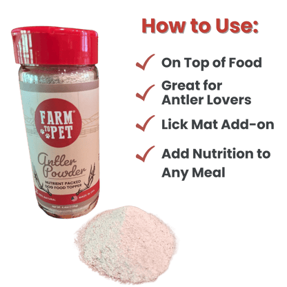 Treat Topper Antler Powder Dog Food Topper | Nutritional Supplement for Dogs and Cats