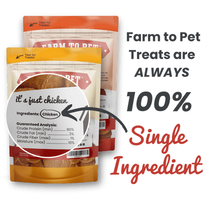Turkey & Chicken Chip Dog Treat Duo | Single-Ingredient Poultry Treats for Dogs