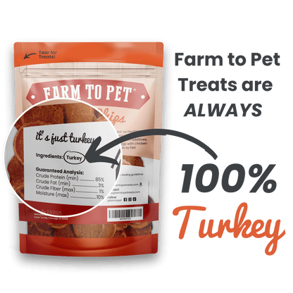 Turkey Chips for Dogs | All-Natural Single-Ingredient Healthy Dog Treats